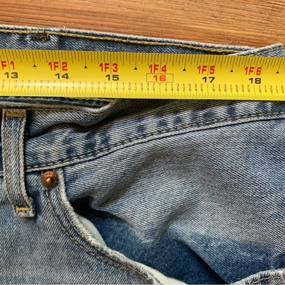 Levis 505 Straight Leg Jeans Wore In Size 38x30 faded - Picture 7 of 12